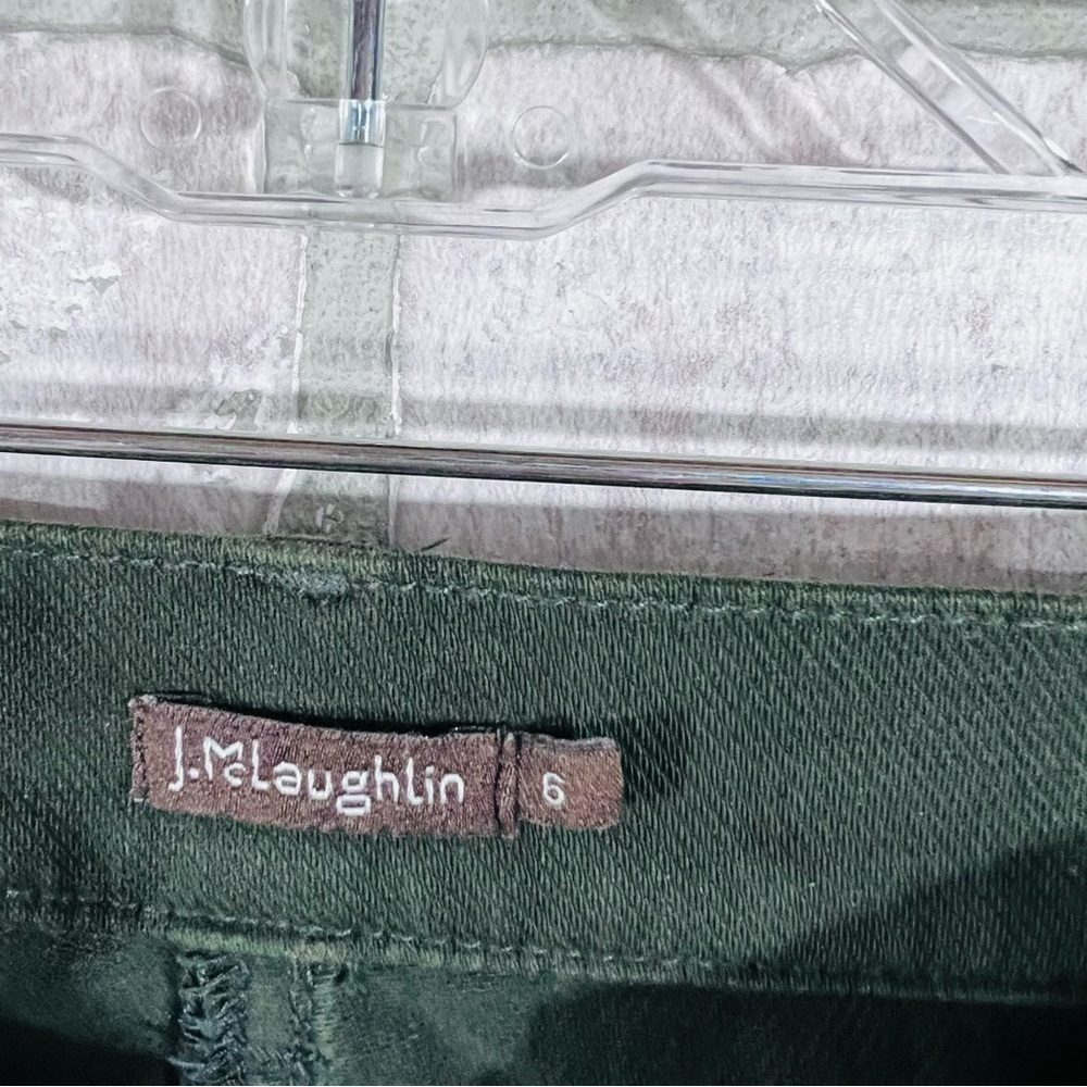 J. McLaughlin Baxter Zip Ankle Dark Green Skinny Jeans Size 6 - Picture 8 of 10